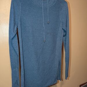 Artisan Ny Textured Blue Hoodie